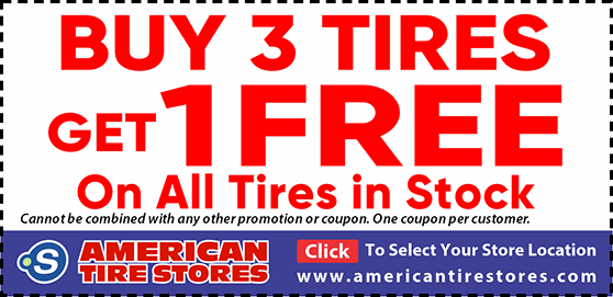 Buy 3 Tires Get 1 Free on All Tires in Stock